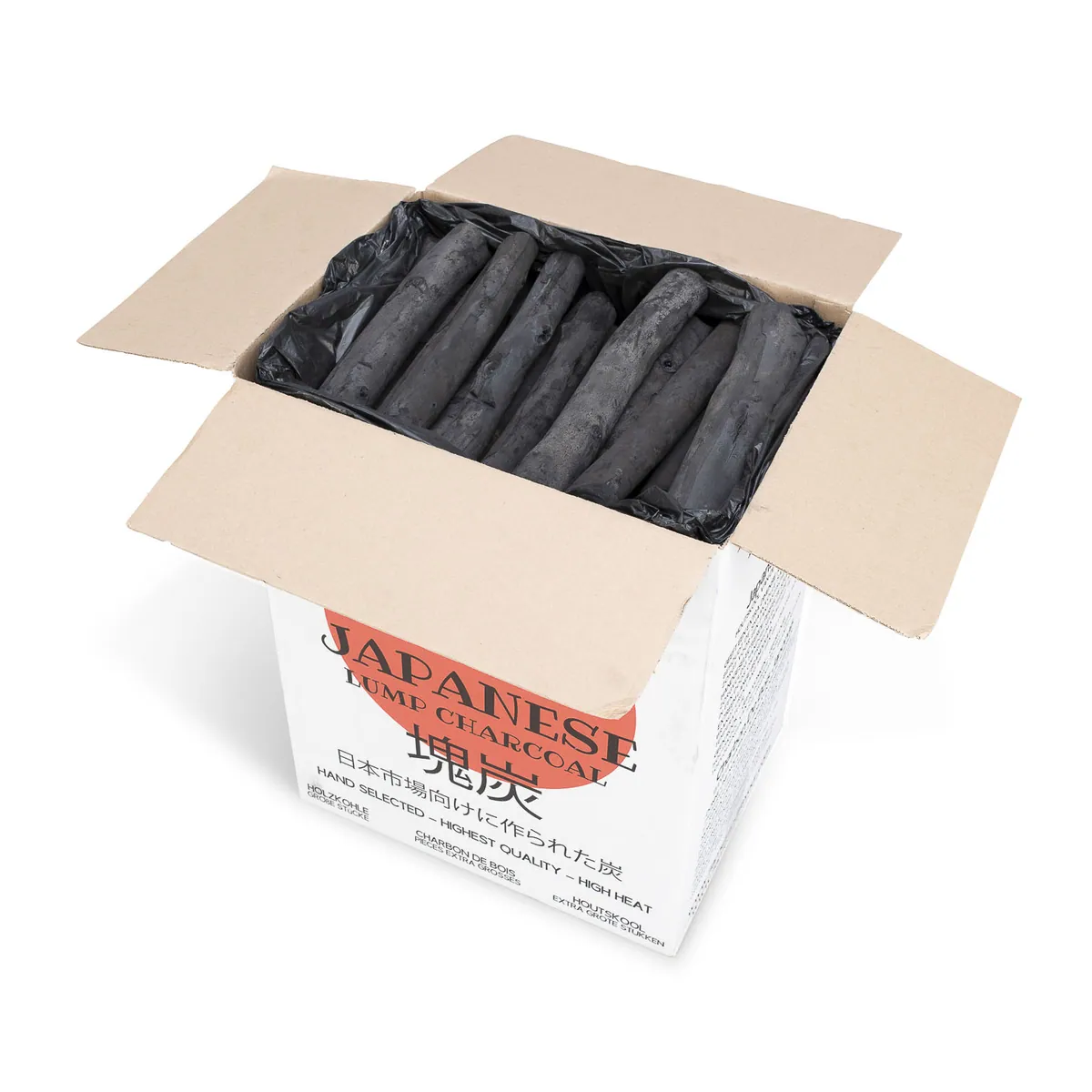 18 KG Japanse Dikke Stick Mangrove Houtskool (Ø 5-10 cm)