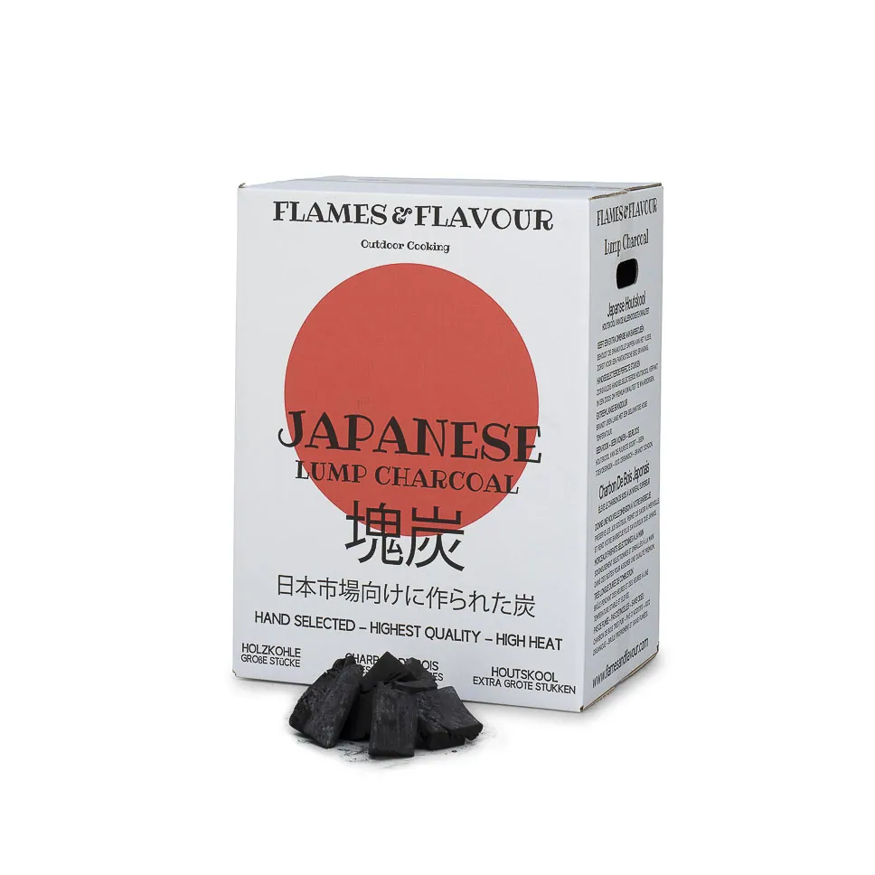 Tamarinde White Binchotan van Flames & Flavour per 14kg in een doos
