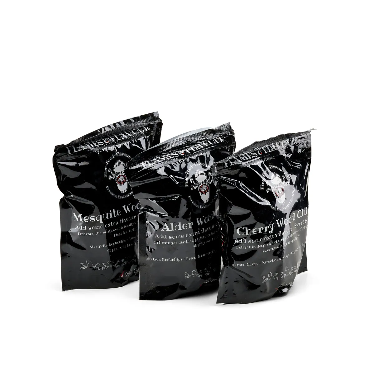 Kers, Alder en Mesquite Rookhoutchips  (3 x 250gr)